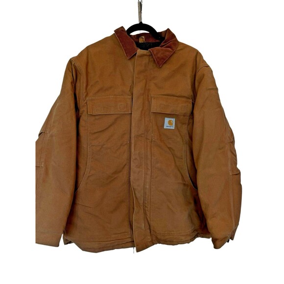 Vintage Carhartt Duck Quilt Lined Work Coat Jacket USA Union Made  SZ XL-2XL C03 - Picture 1 of 16